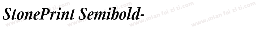 StonePrint Semibold字体转换